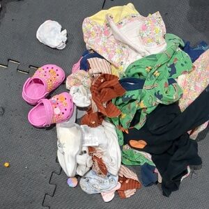 Colorful Kids Clothing and Pink Shoes